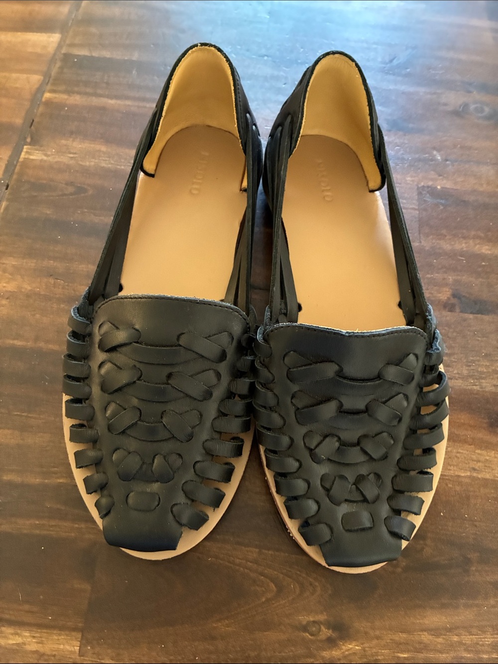 Nisolo Black Huarache Leather Sandals - 6.5